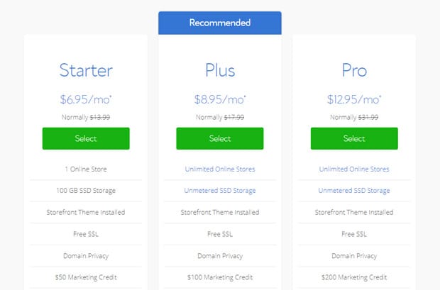 bluehost-woocommerce-hosting-pricing