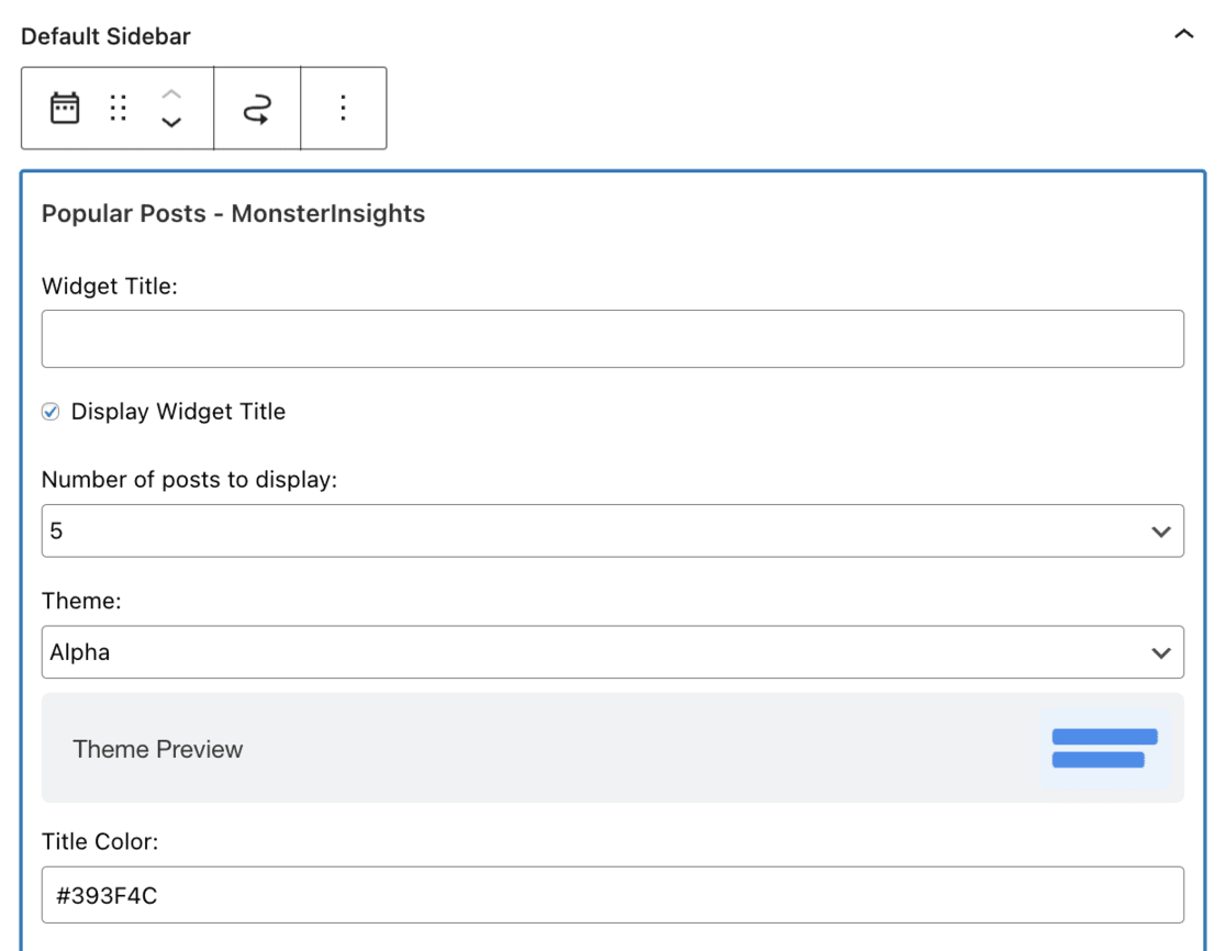 add-popular-posts-wp-widget - MonsterInsights Popular post default widget
