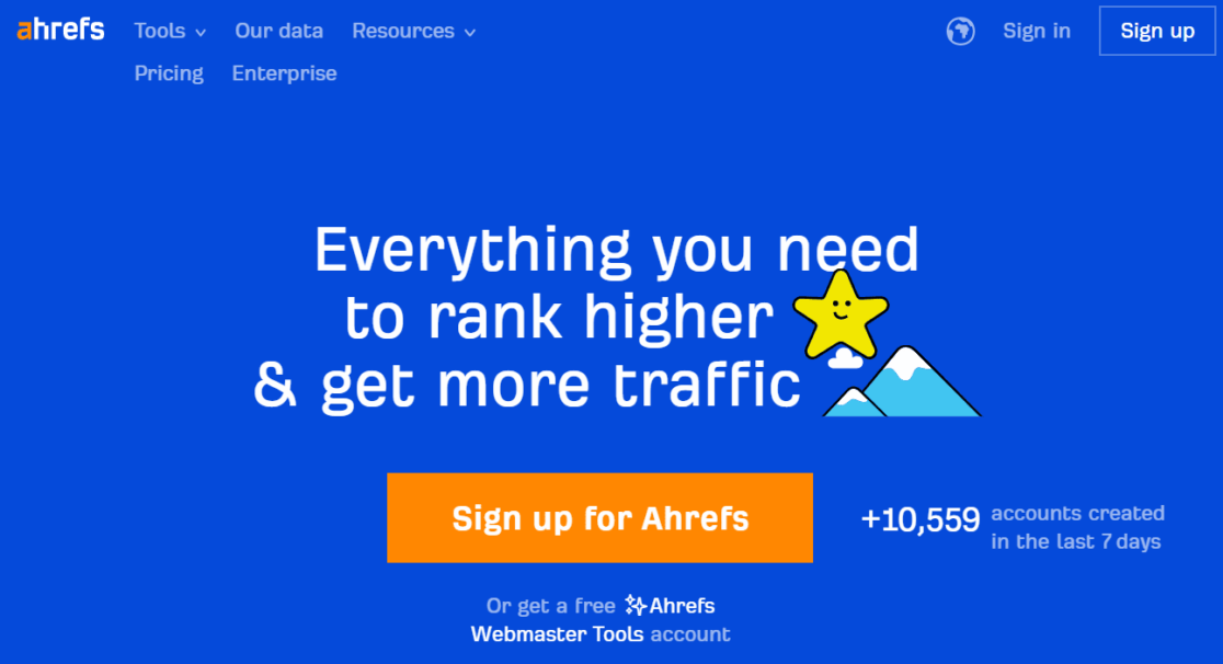 Ahrefs - MonsterInsights Ahrefs Home Rank Tracker Tool