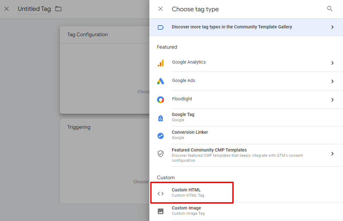 create-custom-html-tag-gtm 1 - MonsterInsights Custom HTML tag in Google Tag Manager