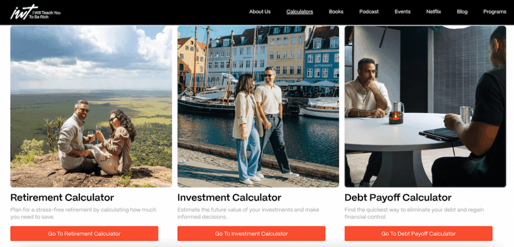 Interactive calculators