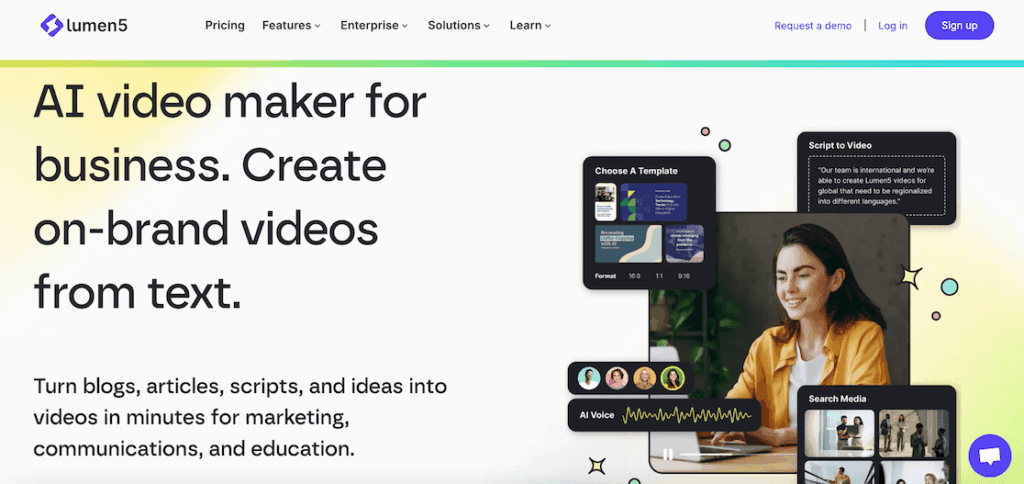 Lumen5 is an AI videomaker