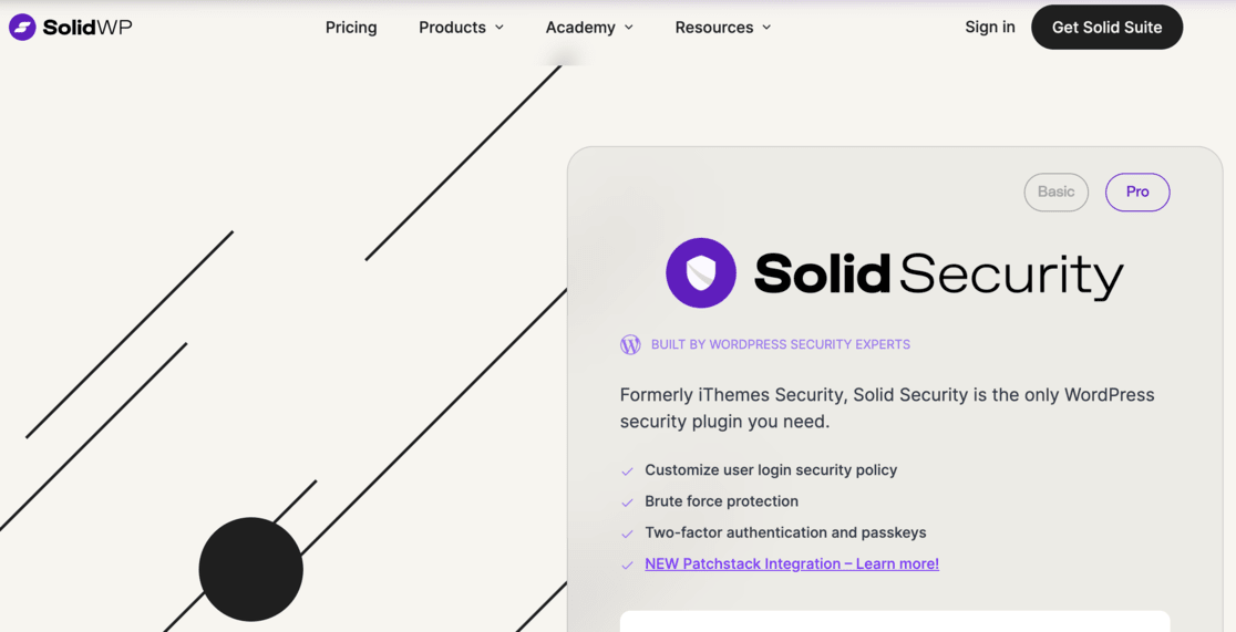 Solid-security-homepage - MonsterInsights Solid security wordpress plugin