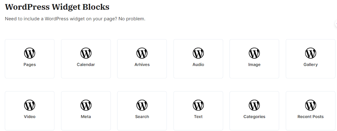 wp-widget-blocks-seedprod 1 - MonsterInsights WordPress widgets - add in pages with SeedProd