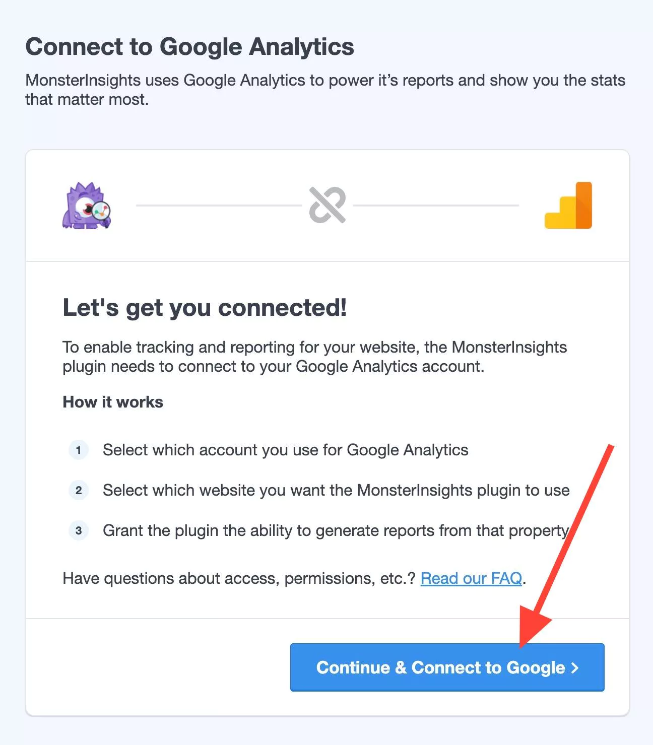 mi-ga-start-continue - MonsterInsights